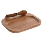 Cheese board Home ESPRIT Natural 19,5 x 15 x 3 cm