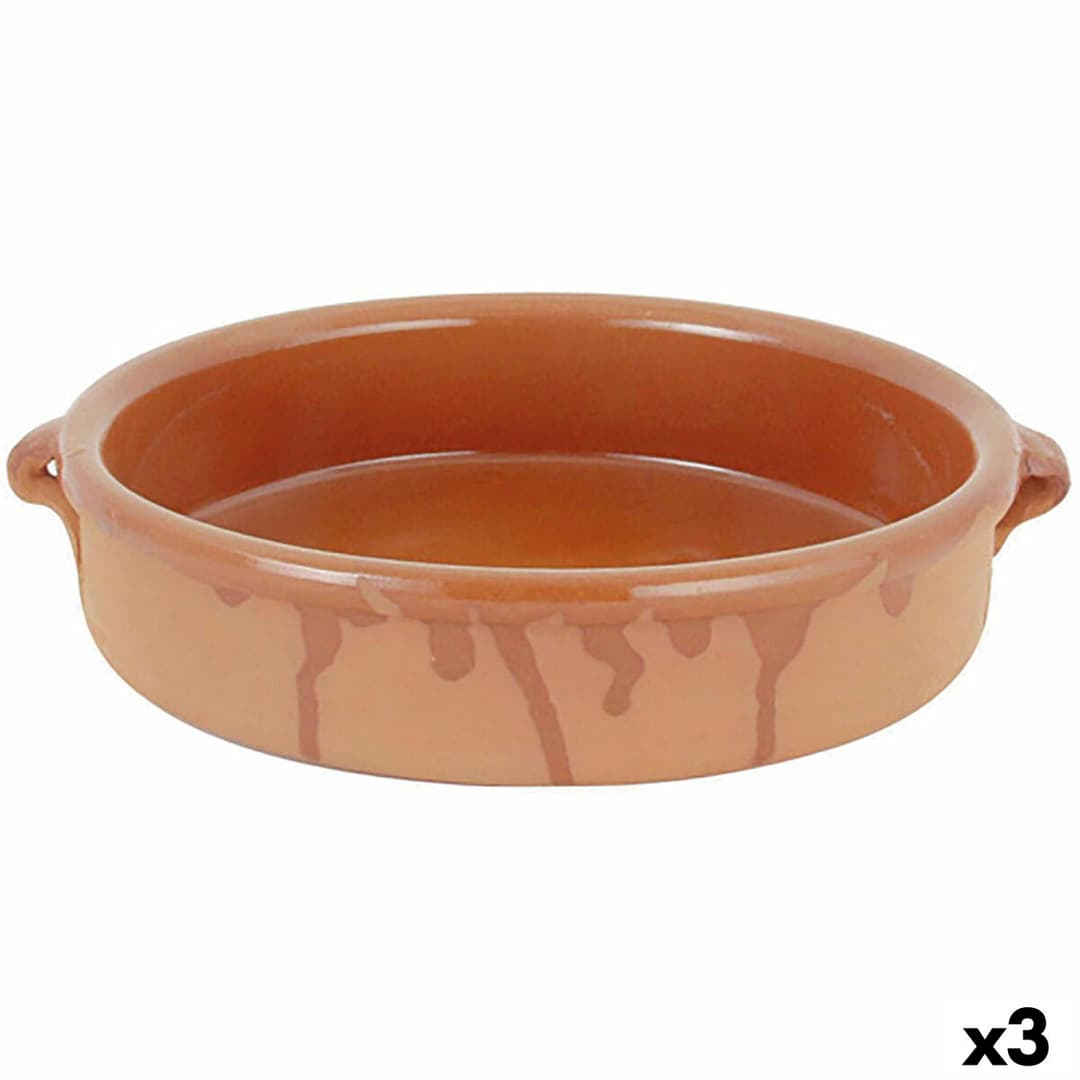Saucepan Barro Clasico Brown Ceramic Ø 28 cm (3 Units)