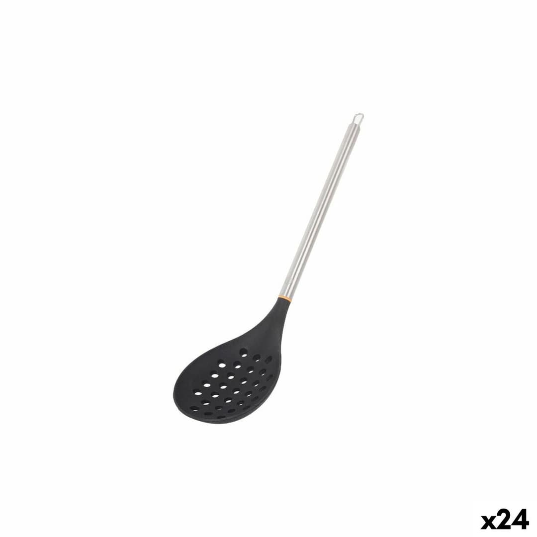 Skimmer MasterChef Silicone Stainless steel 34 cm (24 Units)