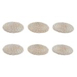 Coasters Home ESPRIT White Natural Bamboo Rattan 12 x 12 x 6 cm