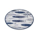 Table Mat Versa Blue Cork Ceramic Fish 20 X 0,6 X 20 CM