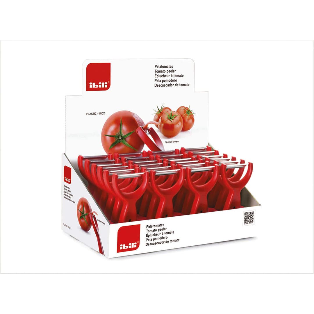 Fruit and Vegetable Peeler Ibili 15 cm Red Stainless steel