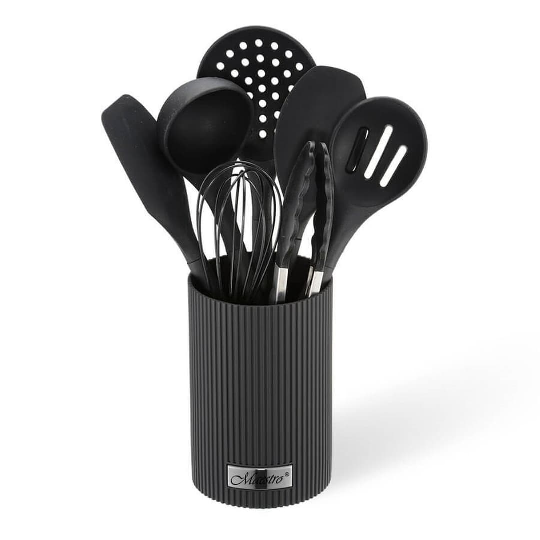 Set of Kitchen Knives and Stand Feel Maestro MR-1542-BLACK