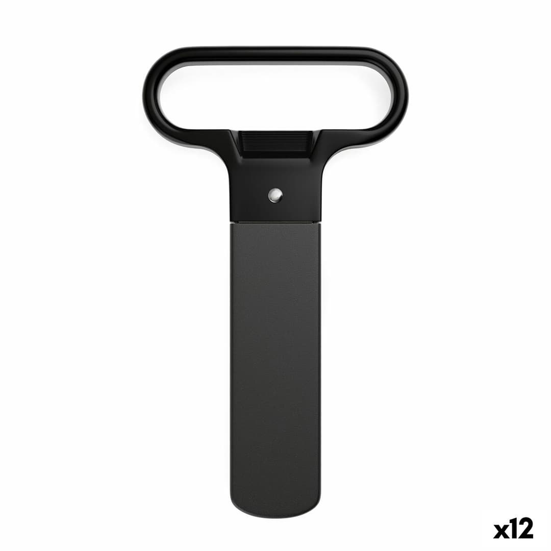 Bottle opener Koala Basic Black Metal 11 x 6,5 x 1 cm (12 Units)
