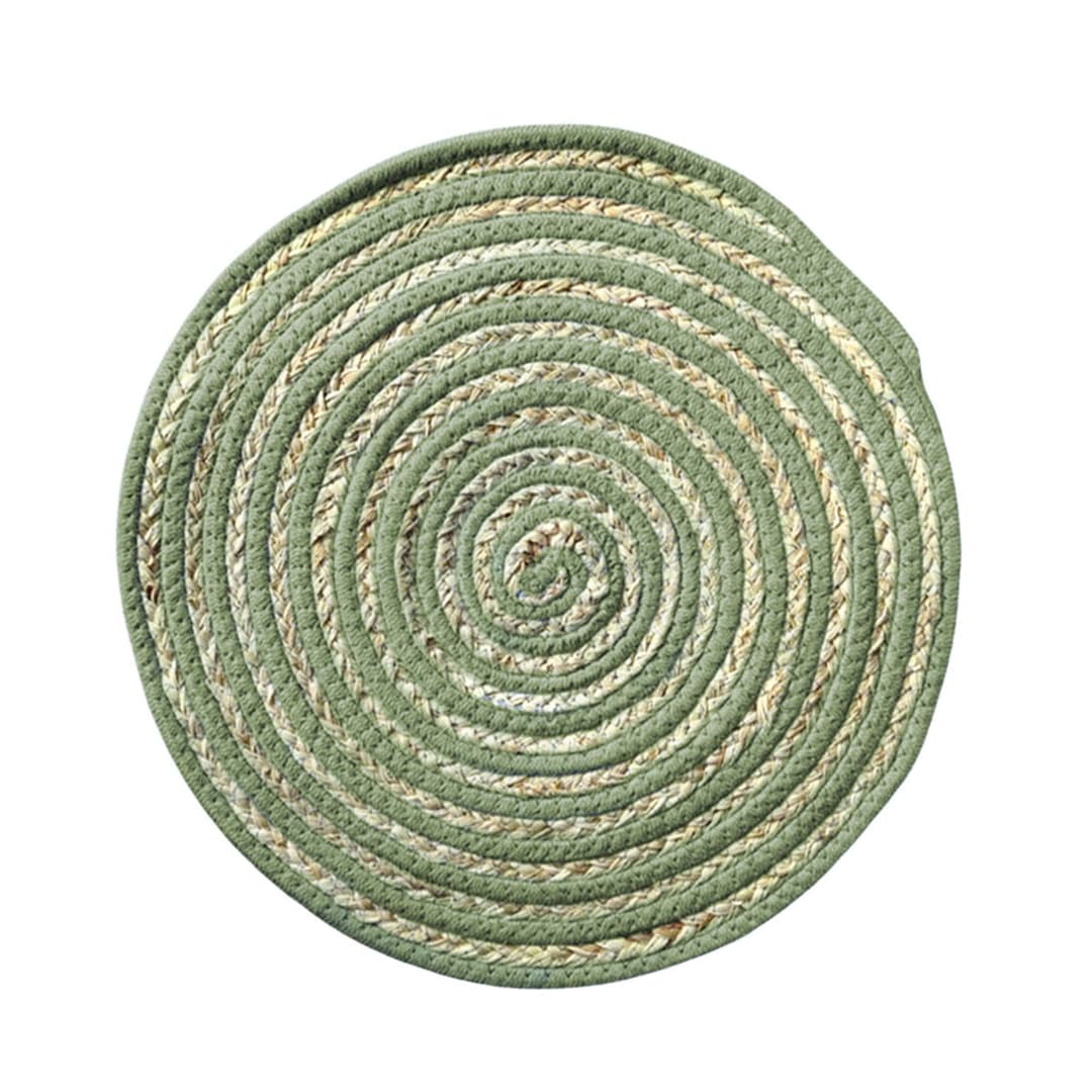 Table Mat Versa Green Polyester Cotton 38 x 1 x 38 cm