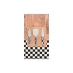 Cutting board Home ESPRIT White Black Natural Modern 20 X 38 X 1,5 CM (4 Pieces)