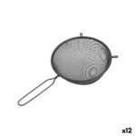 Strainer Quttin Black Metal Ø 16 cm (12 Units)