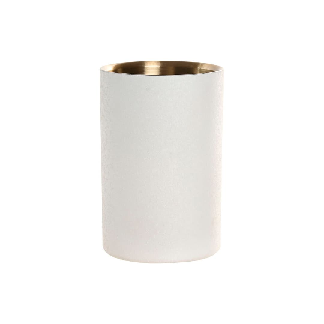 Bottle Cooler Home ESPRIT White Golden Stainless steel Aluminium 12 x 12 x 18 cm