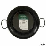 Paella Pan La Dehesa Black Enamelled Steel Ø 24 cm 30,5 x 9 x 25 cm 25 x 9 x 30,5 cm (6 Units)