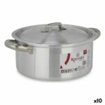 Casserole with lid Kinvara Silver 3 L 28 x 12,5 x 22 cm (10 Units)