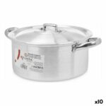 Casserole with lid Kinvara Silver 4 L 31 x 13 x 24 cm 24 x 13 x 31 cm (10 Units)