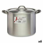 Casserole with Lid Kinvara Silver Aluminium 33 x 21,5 x 26 cm Ø 24 cm (6 Units)