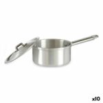 Saucepan with Lid Kinvara Silver Aluminium Ø 14 cm 1 L 28 x 9 x 16 cm 16 x 9 x 28 cm (10 Units)