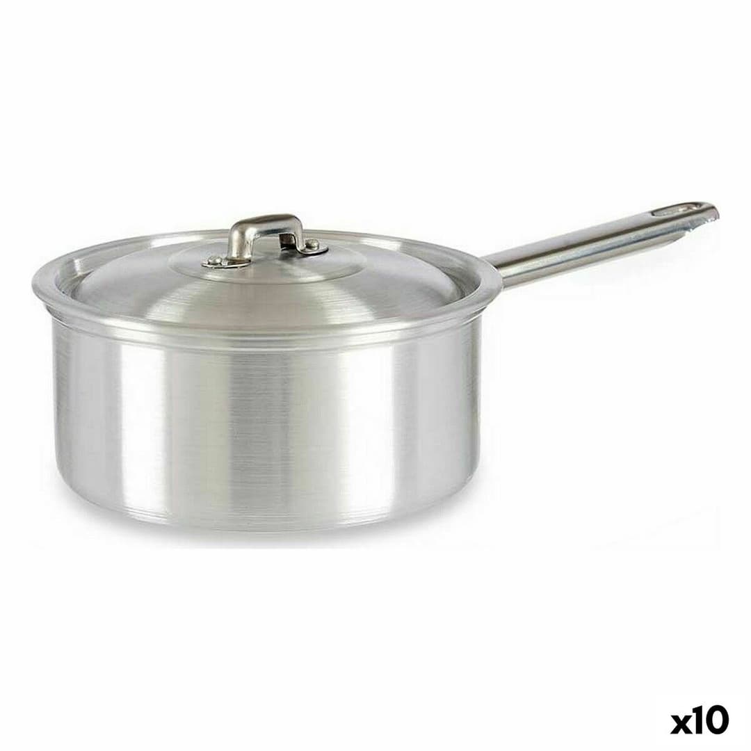 Saucepan with Lid Kinvara Silver Aluminium Ø 16 cm 1,5 L 30 x 10,5 x 18 cm 30,5 x 9 x 18 cm 18 x 10,5 x 30,5 cm (10 Units)