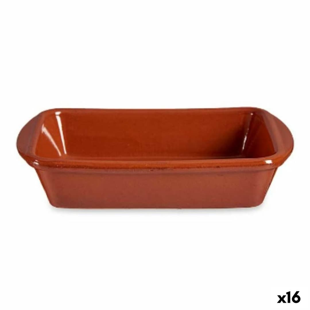 Oven Dish La Dehesa Baked clay Rectangular 14,5 x 4 x 20 cm 20 x 4 x 14,5 cm (16 Units)