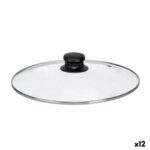 Pan lid Kinvara Transparent Silver Metal Glass Stainless steel Crystal Steel 26 cm 26,5 x 5 x 26,5 cm (12 Units)