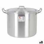 Casserole with Lid 39693 Ø 22 cm Silver 6 L Aluminium 29 x 23 x 20 cm