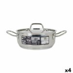 Casserole with lid Quttin Hotel ø 20 x 8 cm Steel (4 Units)