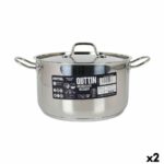 Casserole with Lid Quttin Hotel Steel ø 26 x 15 cm (2 Units)