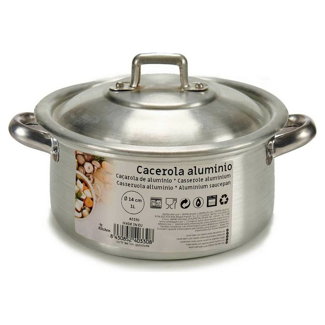 Casserole Kinvara Silver 1 L 20,5 x 7 x 14 cm 20,5 x 9,5 x 16 cm