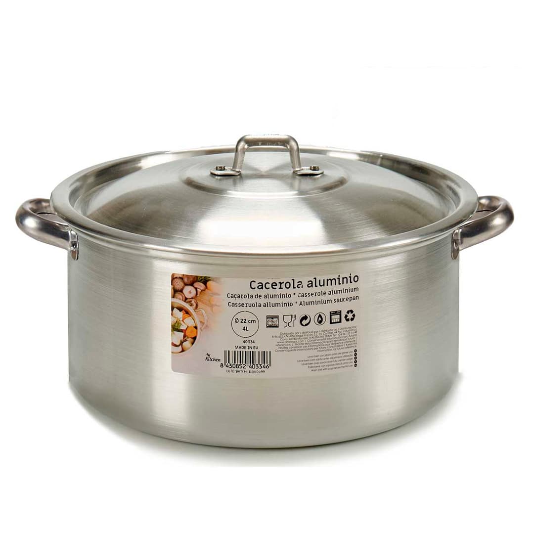 Casserole Kinvara Silver 4 L 31 x 13 x 24 cm 24 x 13 x 31 cm