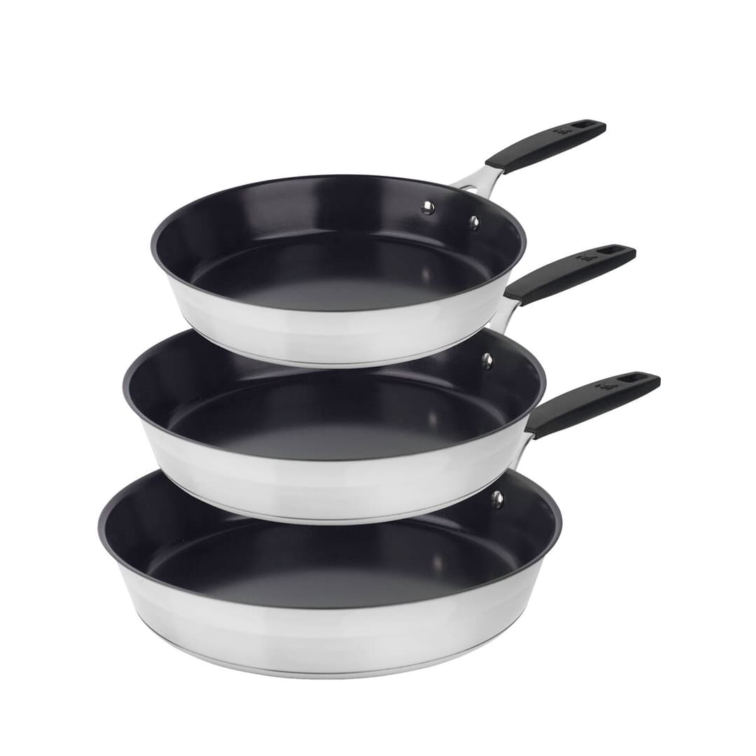 Set of Frying Pans Masterpro Smart Stainless steel 3 Pieces