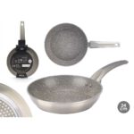 Non-stick frying pan Kinvara Silver Aluminium Bakelite Toughened aluminium 24 cm Induction