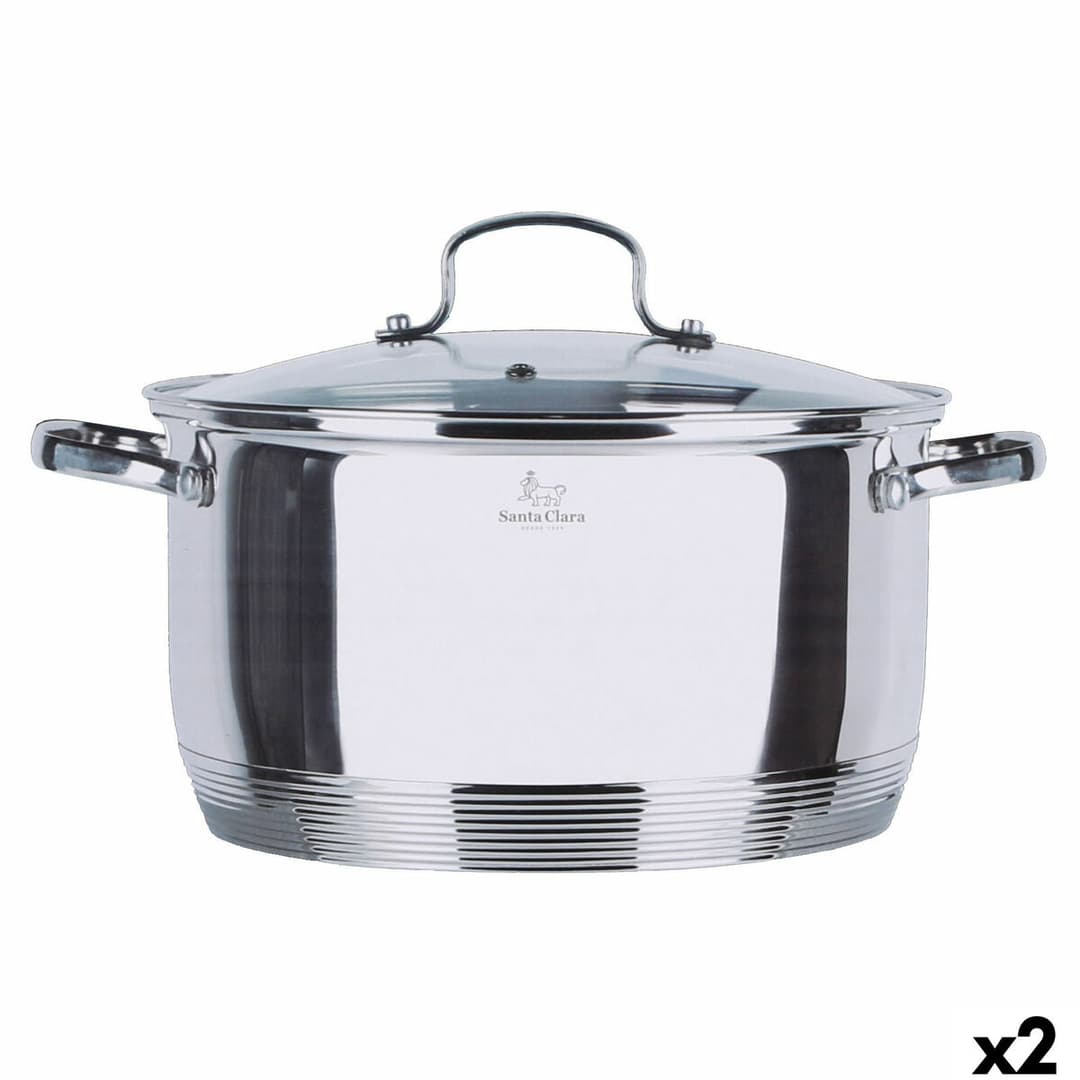 Casserole with lid Santa Clara Ø 22 x 30 x 11 cm (2 Units)