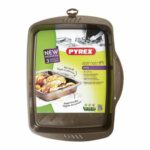 Non-Stick oven Tray Pyrex Brown Black Metal Steel