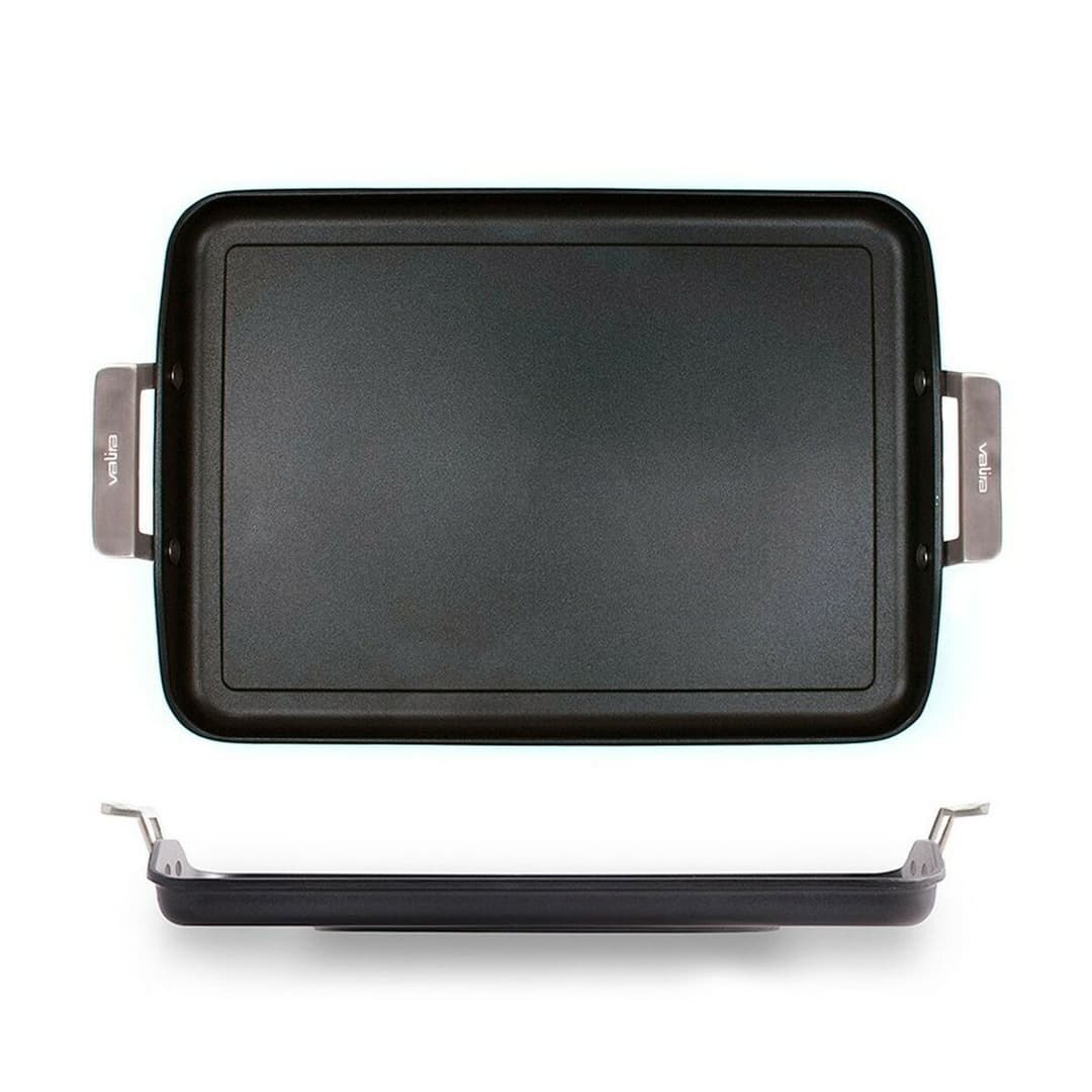 Flat grill plate Valira 4674/25 Black Metal