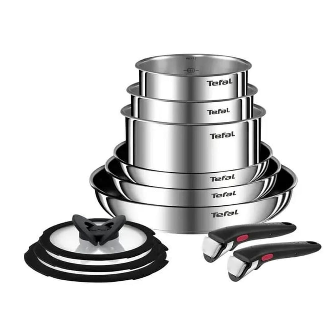 Cookware Tefal L897SB74 Black Red Steel 11 Pieces
