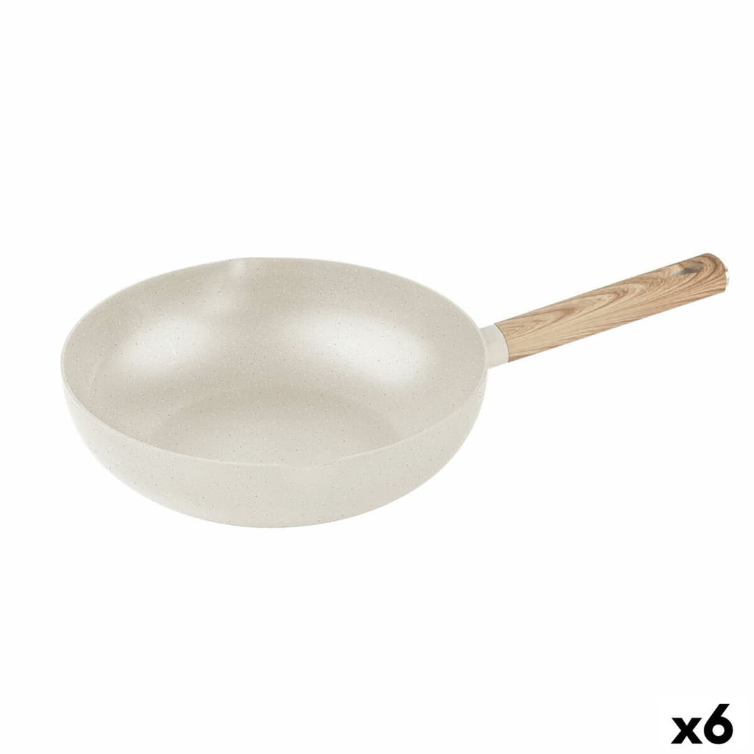 Wok Pan Quttin ECOOK White 28 x 8 cm 2,8 mm (6 Units)