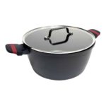 Casserole with lid San Ignacio denia experto Black Red Ø 24 cm