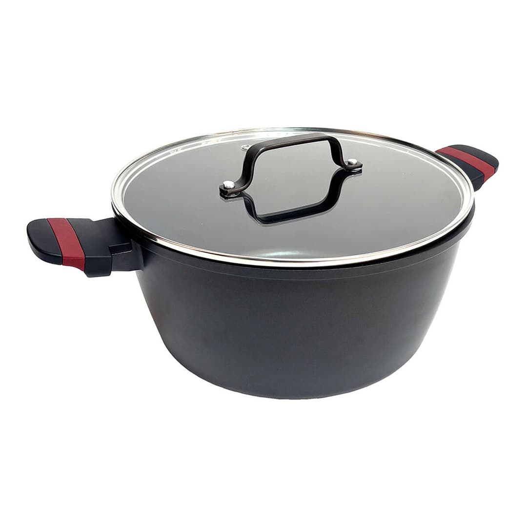 Casserole with lid San Ignacio denia experto Red Transparent Ø 28 cm