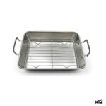 Baking tray Quttin Silver Steel 25,5 x 20 x 5,5 cm (12 Units)