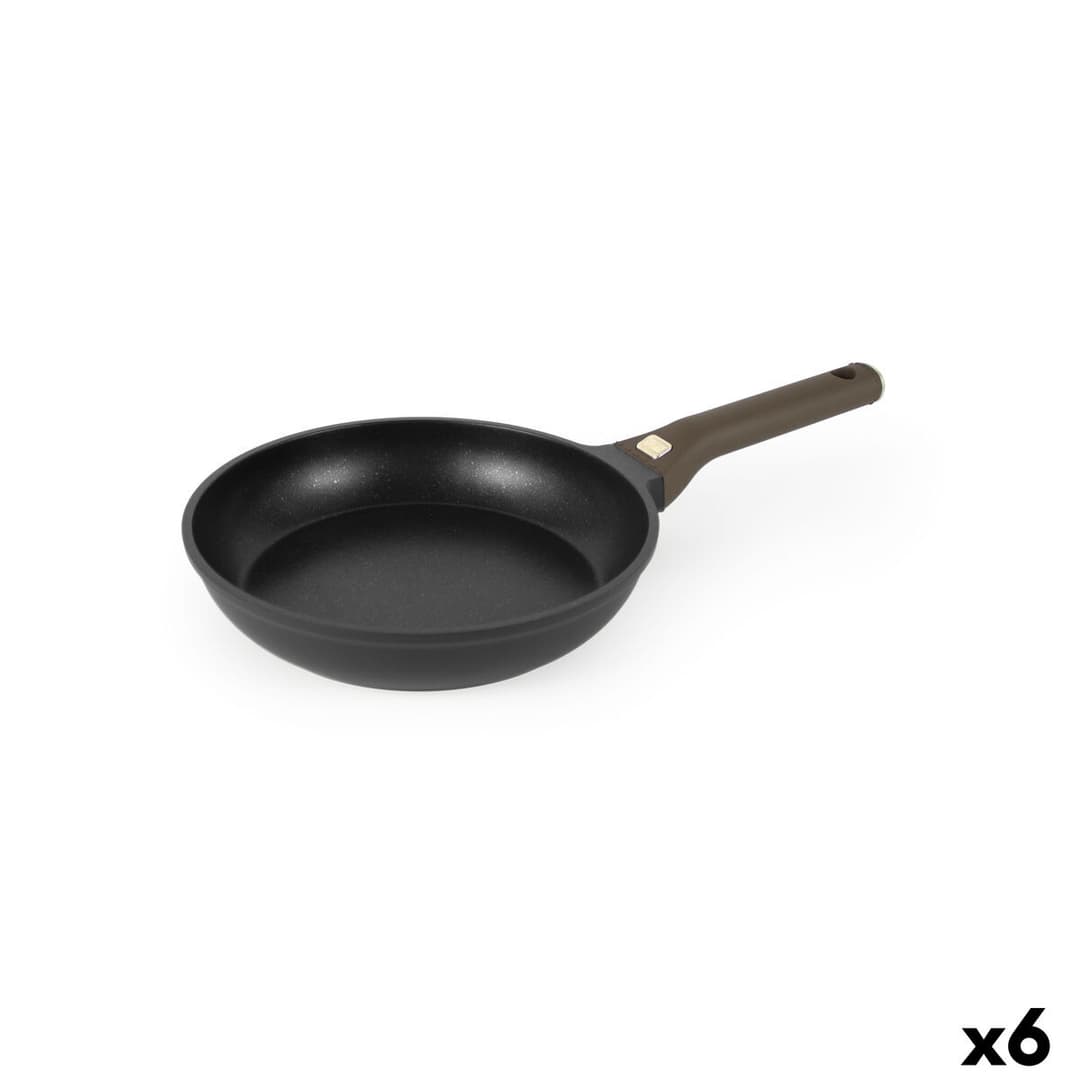 Pan Quttin LEATHER Brown Black Aluminium Ø 24 cm (6 Units)