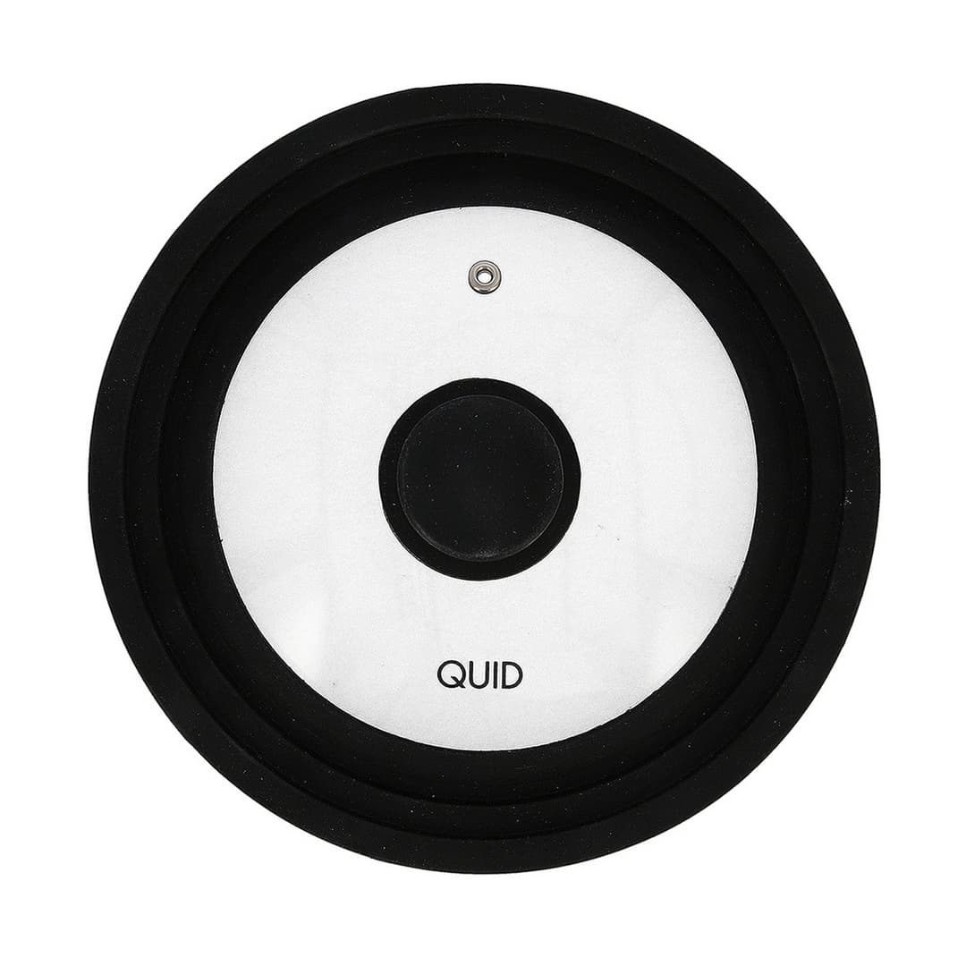 Pan lid Quid Ebano Black Glass Ø 22 cm