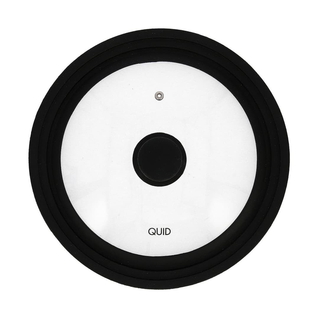 Pan lid Quid Ebano Black Glass Ø 28 cm