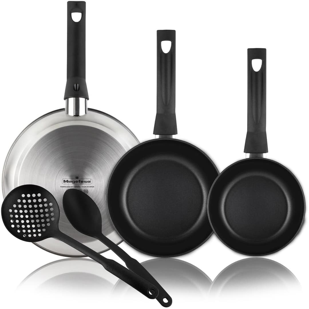Pan Magefesa Silver Stainless steel Ø 24 cm Ø 20 cm Ø 28 cm 3 Pieces (3 Units)
