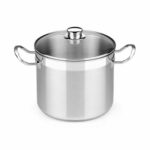 Pot with Glass Lid BRA Profesional 8,5 L Stainless steel Ø 24 cm Multicolour Steel Stainless steel 18/10