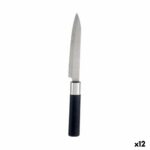Kitchen Knife Kinvara Black Silver Stainless steel Plastic 3 x 23,5 x 2 cm (12 Units)