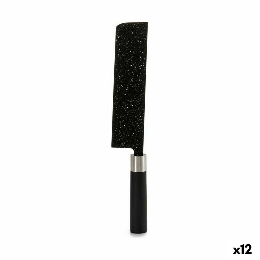 Large Cooking Knife Kinvara Black Stainless steel Plastic 5,3 x 33 x 2,3 cm 33 x 2,3 x 5,3 cm Marble (12 Units)