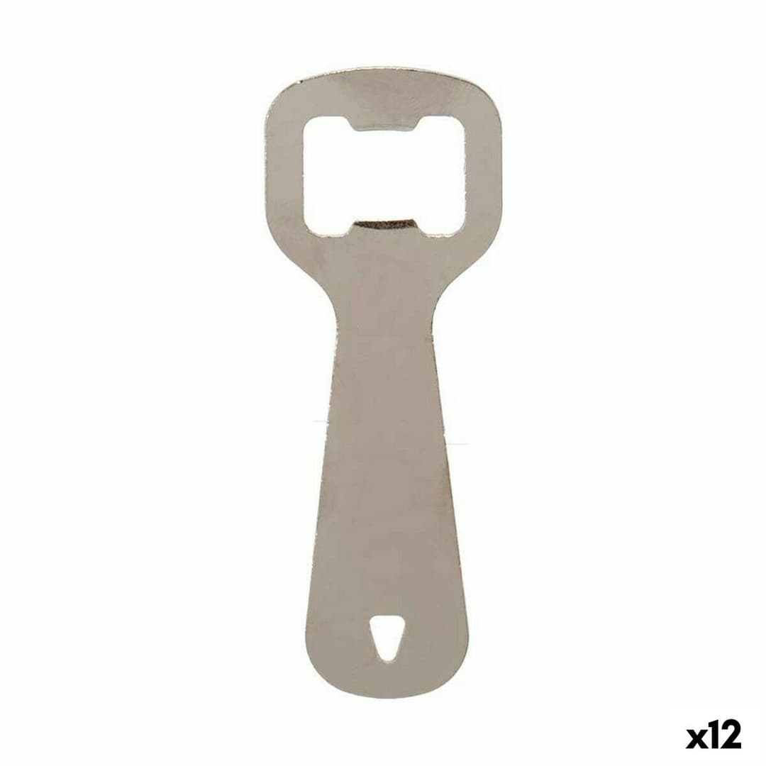 Bottle opener Kinvara Silver Stainless steel 11 x 4 x 0,5 cm 11 x 18,5 x 0,05 cm (12 Units)