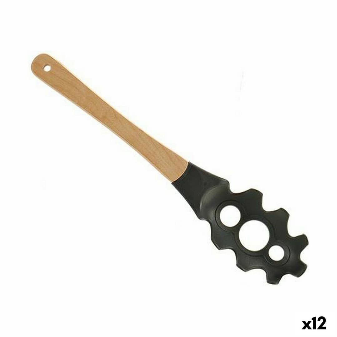 Pasta Spoon Nylon Wood 5 x 34,5 x 7,5 cm 5 x 38 x 10 cm (12 Units)
