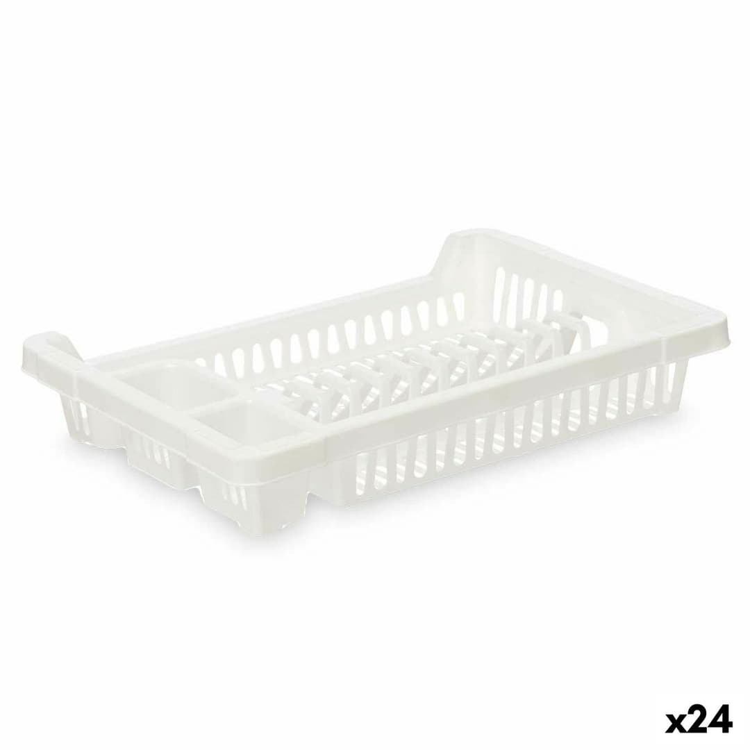 Draining Rack for Kitchen Sink Kinvara White Plastic 42,5 x 7 x 29,5 cm (24 Units)