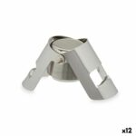 Champagne stopper Kinvara Silver Silicone Stainless steel Plastic 6 x 5,5 x 3,5 cm Hermetic (12 Units)