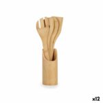 Set of Kitchen Utensils Kinvara Bamboo 8 x 32 x 8 cm (12 Units)
