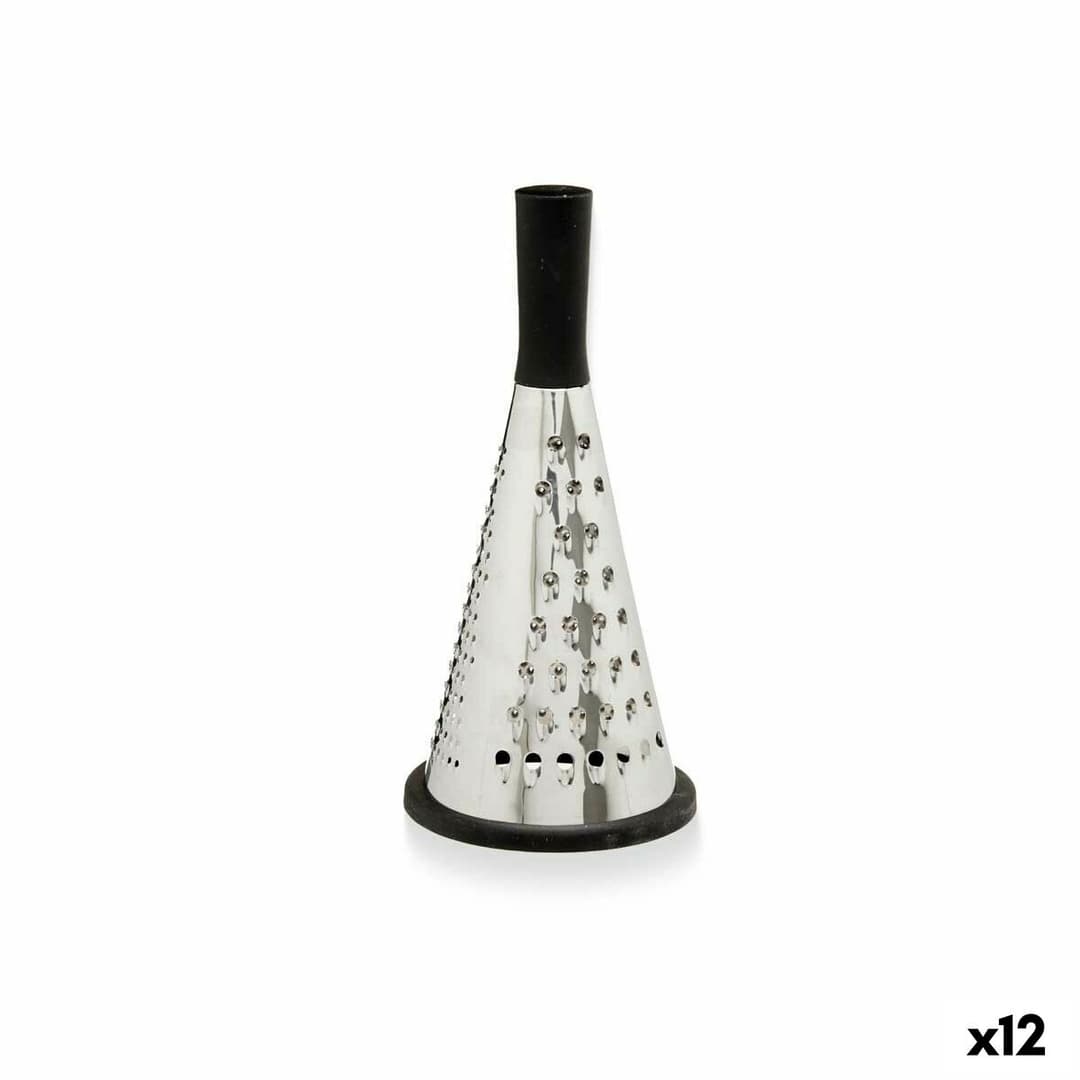 Grater Kinvara Black Silver Stainless steel ABS TPR 11,5 x 24,5 x 11,5 cm (12 Units)