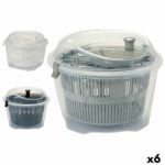 Salad Centrifuge Kinvara White Black Grey Transparent 4.4 L 26 x 18 x 25 cm 25 x 17,3 x 25 cm (6 Units)