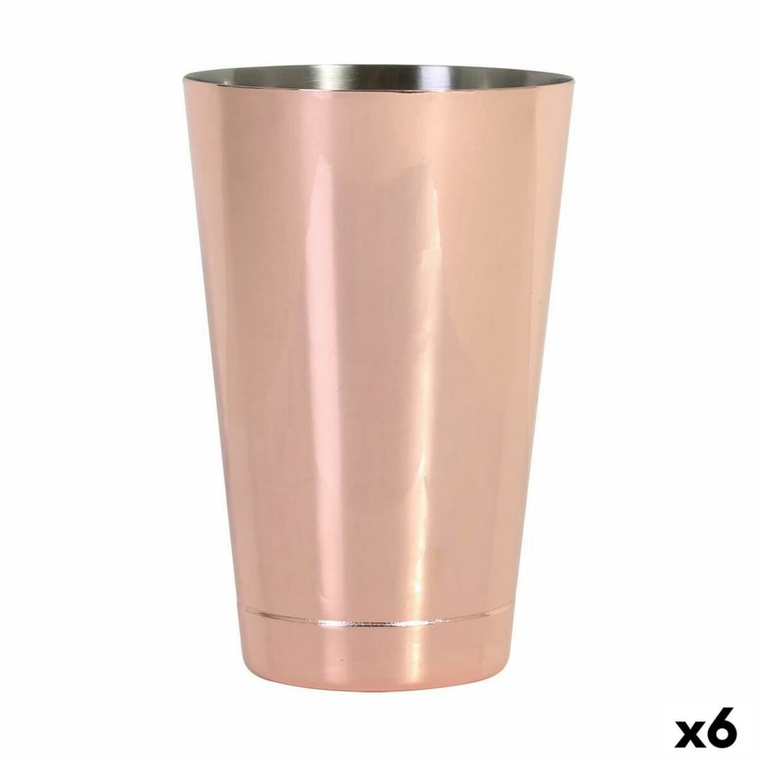 Mixing container Inde Stainless steel Light Copper Cocktail 50 cl (6 Units)